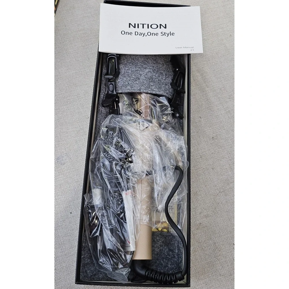 NITION Platinum Professional Styler Hair Curling Iron Gold 21 Dual Voltage 450F